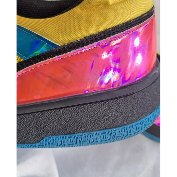 Cape Robbin Multi Color Lace Up Low Top Metallic Rainbow Sneaker Karis Size 9 - Picture 12 of 12